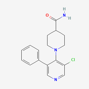 1-(3-Chloro-5-phenylpyridin-4-yl)piperidine-4-carboxamide