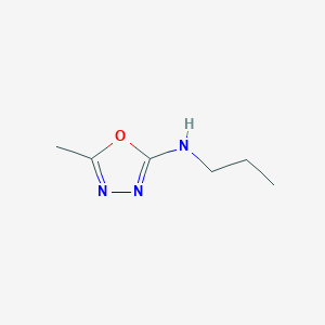 molecular formula C6H11N3O B8741815 5-Methyl-N-propyl-1,3,4-oxadiazol-2-amine CAS No. 62347-92-6