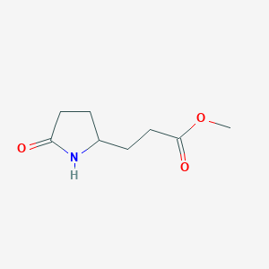 molecular formula C8H13NO3 B8741883 5-Oxo-2-pyrrolidinepropanoic acid methyl ester 