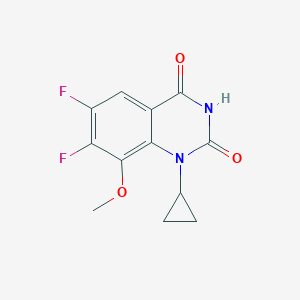 molecular formula C12H10F2N2O3 B8741942 1-Cyclopropyl-6,7-difluoro-8-methoxy-1H-quinazoline-2,4-dione CAS No. 351367-87-8