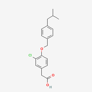 molecular formula C19H21ClO3 B8741960 (3-Chloro-4-((4-isobutylbenzyl)oxy)phenyl)acetic acid 