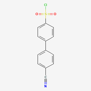 molecular formula C13H8ClNO2S B8741985 4'-Cyano-[1,1'-biphenyl]-4-sulfonyl chloride 
