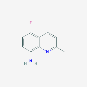molecular formula C10H9FN2 B8742010 5-Fluoro-2-methylquinolin-8-amine 