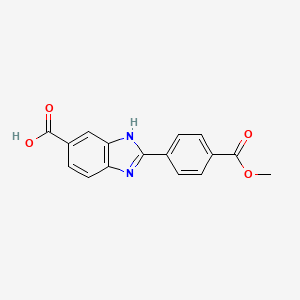 molecular formula C16H12N2O4 B8742024 2-(4-Methoxycarbonylphenyl)-1H-benzo[D]imidazole-5-carboxylic acid CAS No. 459809-27-9