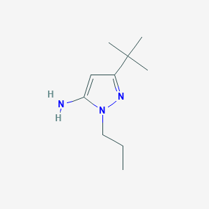 molecular formula C10H19N3 B8742277 5-tert-Butyl-2-propyl-2H-pyrazol-3-ylamine 