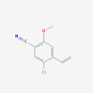 molecular formula C10H8ClNO B8742280 (2-Chloro-4-cyano-5-methoxyphenyl)ethylene 