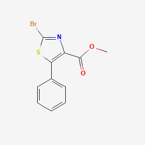 molecular formula C11H8BrNO2S B8742284 Methyl 2-bromo-5-phenyl-1,3-thiazole-4-carboxylate CAS No. 127919-00-0