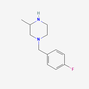 molecular formula C12H17FN2 B8742285 1-(4-Fluorobenzyl)-3-methylpiperazine 