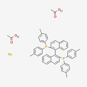 molecular formula C52H48O4P2Ru B8742337 Diacetato[(S)-(-)-2,2'-bis(DI-P-tolylphosphino)-1,1'-binaphthyl]ruthenium(II) 