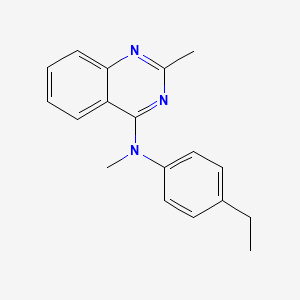 molecular formula C18H19N3 B8742419 4-Quinazolinamine, N-(4-ethylphenyl)-N,2-dimethyl- CAS No. 827031-19-6