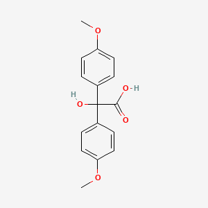 molecular formula C16H16O5 B8742456 Hydroxy[bis(4-methoxyphenyl)]acetic acid CAS No. 639-61-2
