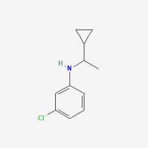 molecular formula C11H14ClN B8742496 (3-Chloro-phenyl)-(1-cyclopropylethyl)-amine 