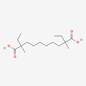 molecular formula C16H30O4 B8742508 2,9-Diethyl-2,9-dimethyldecanedioic acid CAS No. 85018-88-8