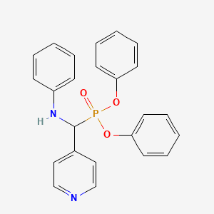 molecular formula C24H21N2O3P B8742512 Diphenyl (phenylamino)(pyridin-4-yl)methylphosphonate CAS No. 3360-72-3