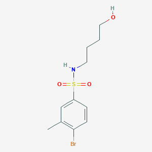 4-Bromo-N-(4-hydroxybutyl)-3-methylbenzene-1-sulfonamide
