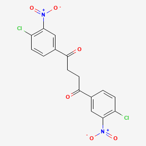 molecular formula C16H10Cl2N2O6 B8742537 1,4-Bis(4-chloro-3-nitrophenyl)butane-1,4-dione 