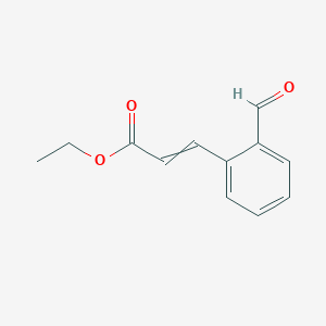 molecular formula C12H12O3 B8742542 Ethyl 3-(2-formylphenyl)prop-2-enoate 