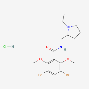 2-((3,5-Dibromo-2,6-dimethoxybenzamido)methyl)-1-ethylpyrrolidine hydrochloride
