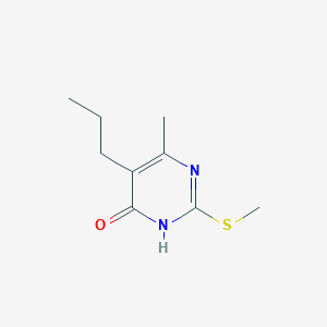 molecular formula C9H14N2OS B8742598 6-Methyl-2-(methylsulfanyl)-5-propylpyrimidin-4(1H)-one CAS No. 59144-22-8