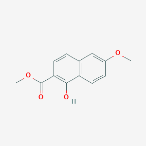 molecular formula C13H12O4 B8742606 1-Hydroxy-6-methoxy-2-naphthalenecarboxylic acid, methyl ester 