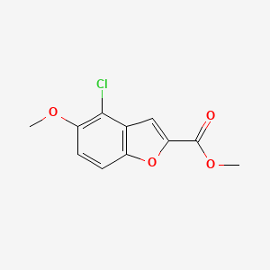 molecular formula C11H9ClO4 B8742620 Methyl 4-chloro-5-methoxybenzofuran-2-carboxylate 