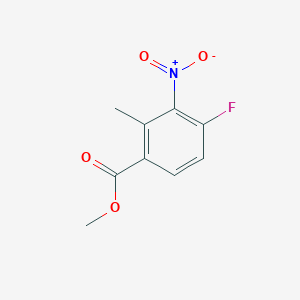 molecular formula C9H8FNO4 B8742634 Methyl 4-fluoro-2-methyl-3-nitrobenzoate 