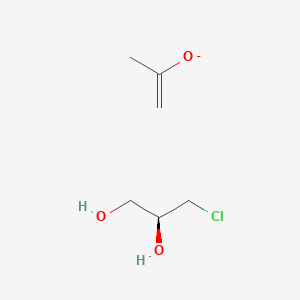 molecular formula C6H12ClO3- B8742657 (2S)-3-chloropropane-1,2-diol;prop-1-en-2-olate 