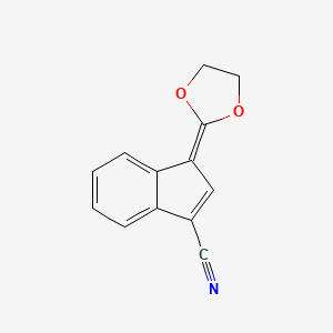 molecular formula C13H9NO2 B8742711 3-[1,3]dioxolan-2-ylidene-3H-indene-1-carbonitrile CAS No. 474024-38-9