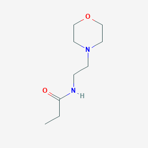 molecular formula C9H18N2O2 B8742737 Propanamide, N-[2-(4-morpholinyl)ethyl]- CAS No. 82154-69-6