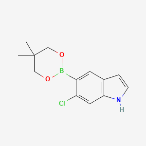 molecular formula C13H15BClNO2 B8742755 6-chloro-5-(5,5-dimethyl-1,3,2-dioxaborinan-2-yl)-1H-indole 