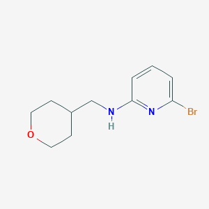 molecular formula C11H15BrN2O B8742799 6-bromo-N-((tetrahydro-2H-pyran-4-yl)methyl)pyridin-2-amine 
