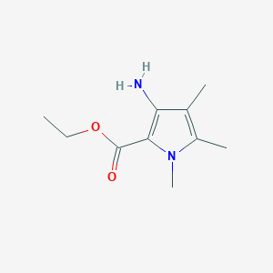 molecular formula C10H16N2O2 B8742802 ethyl 3-amino-1,4,5-trimethyl-1H-pyrrole-2-carboxylate 