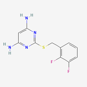 molecular formula C11H10F2N4S B8742832 2-[[(2,3-Difluorophenyl)methyl]thio]-4,6-pyrimidinediamine 