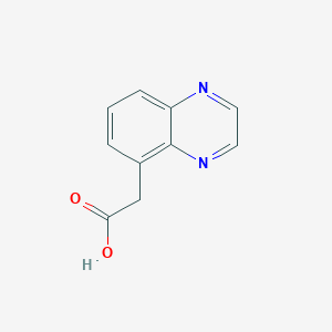 molecular formula C10H8N2O2 B8742851 2-(Quinoxalin-5-yl)acetic acid 