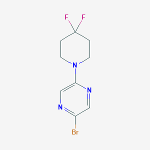molecular formula C9H10BrF2N3 B8742856 Pyrazine, 2-bromo-5-(4,4-difluoro-1-piperidinyl)- 