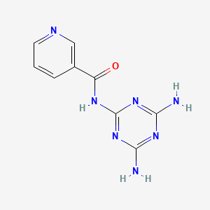 molecular formula C9H9N7O B8742866 N-(4,6-diamino-1,3,5-triazin-2-yl)nicotinamide CAS No. 65052-42-8