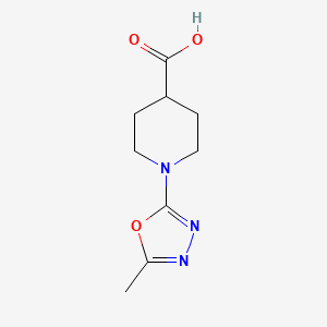 molecular formula C9H13N3O3 B8742880 1-(5-Methyl-1,3,4-oxadiazol-2-yl)piperidine-4-carboxylic acid 