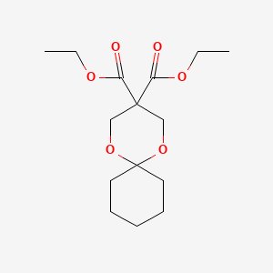 molecular formula C15H24O6 B8742888 1,5-Dioxaspiro(5.5)undecane-3,3-dicarboxylic acid, diethyl ester CAS No. 71348-43-1