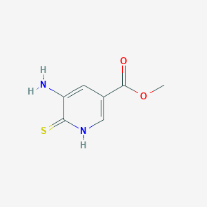 molecular formula C7H8N2O2S B8742910 Methyl 5-amino-6-mercaptonicotinate CAS No. 203661-13-6