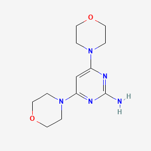 molecular formula C12H19N5O2 B8742978 4,6-Dimorpholinopyrimidin-2-amine 