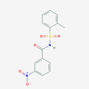 molecular formula C14H12N2O5S B8743026 1-(2-Methylphenylsulphonylaminocarbonyl)-3-nitrobenzene 