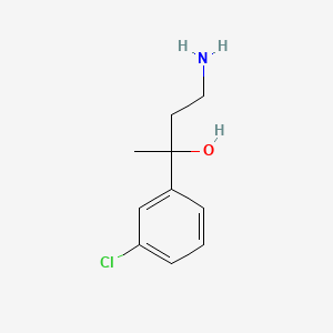 molecular formula C10H14ClNO B8743034 4-Amino-2-(3-chlorophenyl)butan-2-ol 