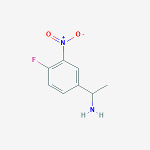 molecular formula C8H9FN2O2 B8743048 1-(4-Fluoro-3-nitrophenyl)ethanamine 