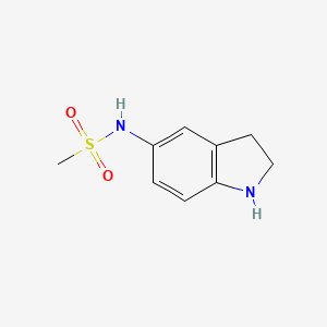 molecular formula C9H12N2O2S B8743103 N-(2,3-Dihydro-1H-indol-5-YL)methanesulfonamide CAS No. 185410-84-8
