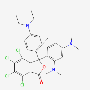 molecular formula C29H31Cl4N3O2 B8743127 1(3H)-Isobenzofuranone, 3-[2,4-bis(dimethylamino)phenyl]-4,5,6,7-tetrachloro-3-[4-(diethylamino)-2-methylphenyl]- CAS No. 52941-80-7