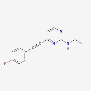 molecular formula C15H14FN3 B8743140 2-iso-Propylamino-4-[4-fluoro-phenylethynyl]pyrimidine CAS No. 876521-35-6