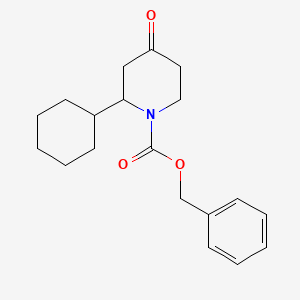 molecular formula C19H25NO3 B8743141 Benzyl 2-cyclohexyl-4-oxopiperidine-1-carboxylate 