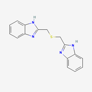 molecular formula C16H14N4S B8743171 2,2'-(Thiobis(methylene))bis-1H-benzimidazole CAS No. 33007-61-3