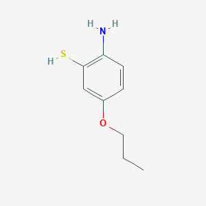 molecular formula C9H13NOS B8743178 2-Amino-5-propoxybenzene-1-thiol CAS No. 55951-31-0