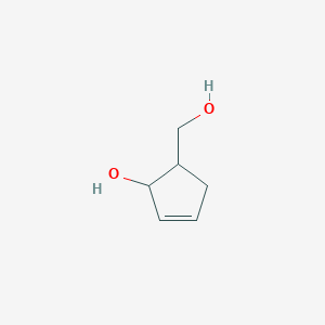 molecular formula C6H10O2 B8743190 5-(Hydroxymethyl)cyclopent-2-enol 